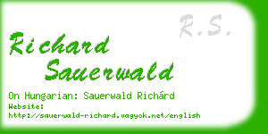 richard sauerwald business card